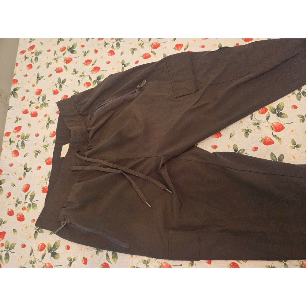 Libin Womens Cargo Joggers Pants Brown Elastic Waist Drawstring Size L - Picture 2 of 6